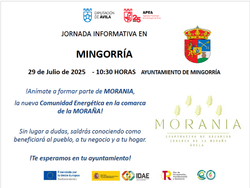 JORNADA INFORMATIVA EN MINGORRÍA - MORANIA